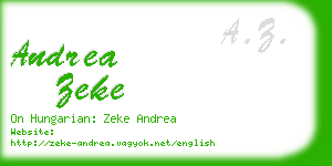 andrea zeke business card